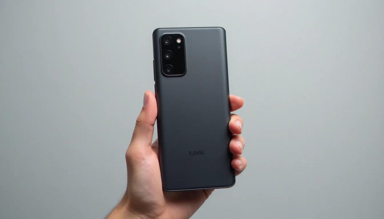 Le CMF Phone 1 tenu en main, révélant son dos texturé distinctif et son design épuré caractéristique de CMF by Nothing