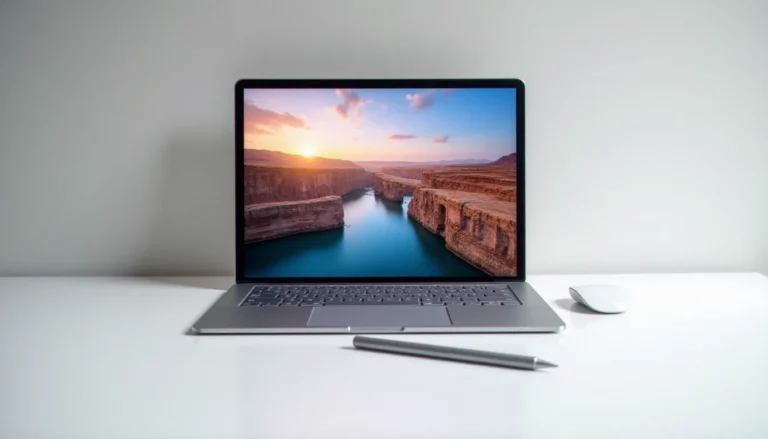 Honor Pad 9 posé sur un bureau blanc avec un clavier sans fil et un stylet, vue de trois quarts, illustrant la tablette Android grand format en usage bureautique quotidien